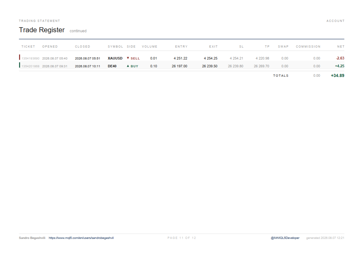 Rhino PDF Trade Report MT5 screenshot 4